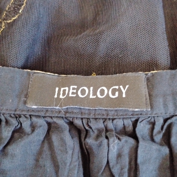 SHEER GOLD EMBROIDERED SKIRT - Picture 5 of 6